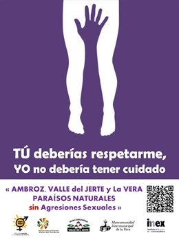 Ambroz, Valle del Jerte y La Vera ponen en marcha una campaña estival de sensibilización contra agresiones sexuales