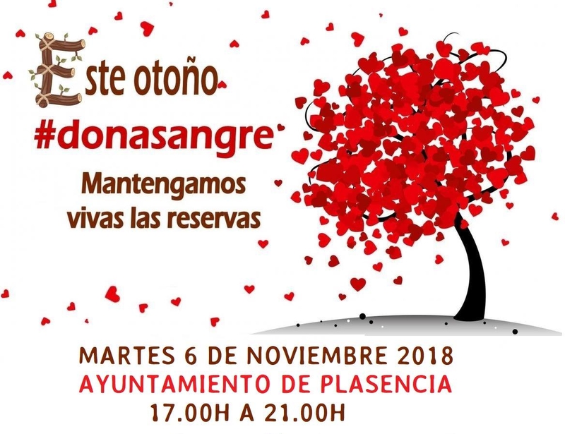 La Hermandad de Donantes de Sangre estará esta tarde en el Ayuntamiento de Plasencia