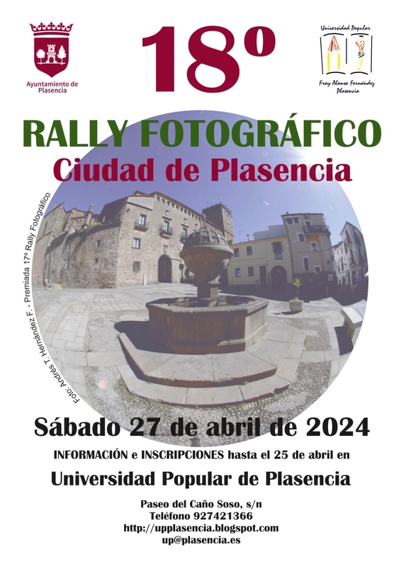 El XVIII Rally Fotográfico inmortalizará Plasencia el 27 de abril
