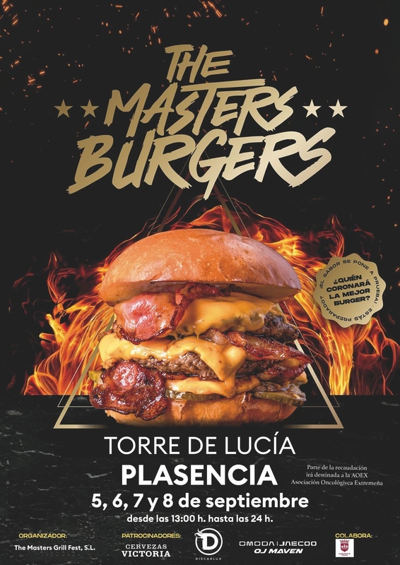 Plasencia acoge el evento gastronómico “Master Burgers” del 5 al 8 de septiembre en la Torre de Lucía