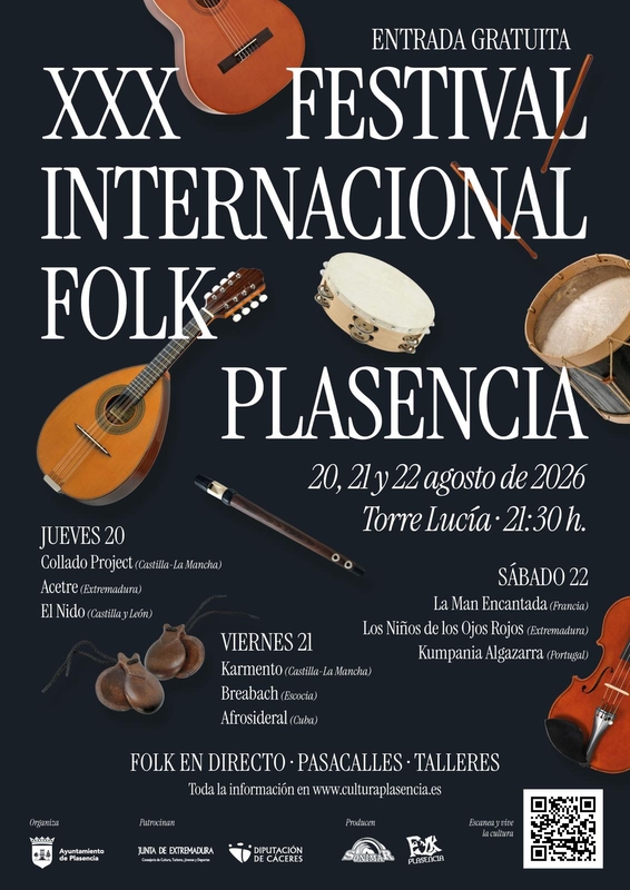El Festival Internacional Folk Plasencia celebra su 30º aniversario consolidado como el gran referente de la música de raíz