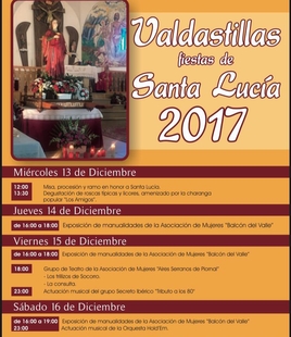 Mañana dan comienzo las fiestas en honor a Santa Lucía en Valdastillas