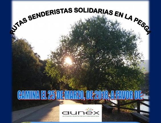 El Ayuntamiento de La Pesga organiza una marcha senderista solidaria a favor de Aunex
