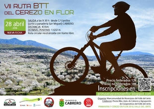 La ruta BTT del Cerezo en Flor se celebrará el 28 de abril