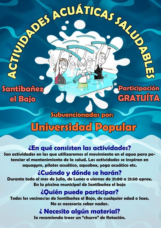 El Ayuntamiento de Santibáñez el Bajo ofrece aquagym gratis a sus vecinos