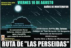 Baños organiza una ruta a pie para observar la lluvia de estrellas