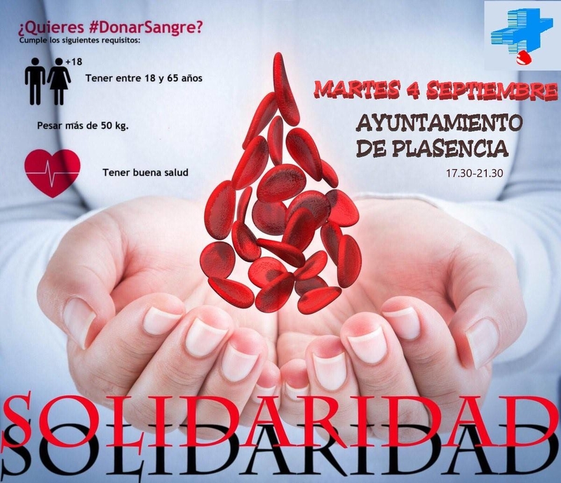 La Hermandad de Donantes de Sangre estará mañana en el Ayuntamiento de Plasencia