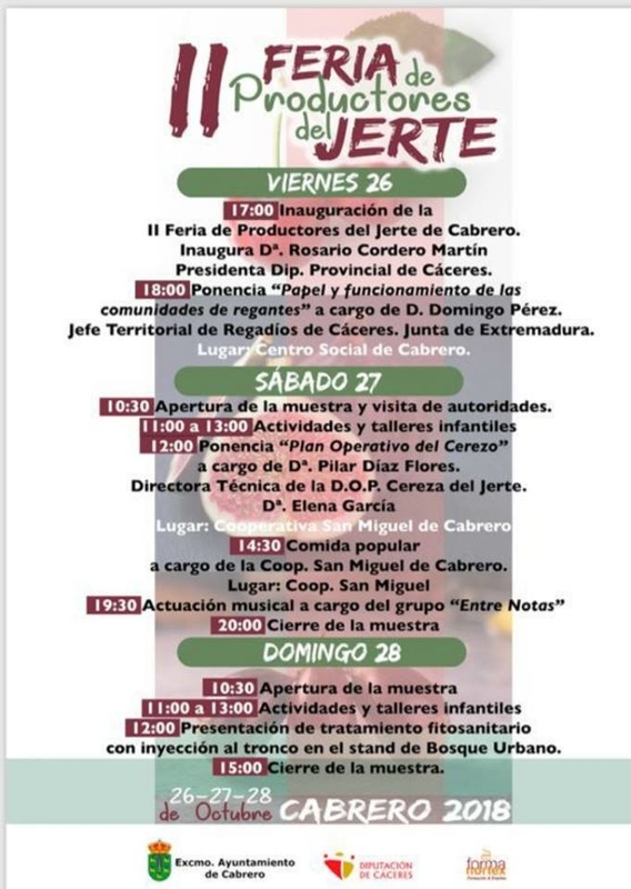 Los productores del Valle del Jerte organizan su II Feria entre los días 26 y  28 en Cabrero
