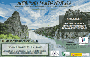 El Programa de Prevención de Conductas Adictivas ha organizado una activad multiaventura en el Parque Nacional de Monfragüe para niños