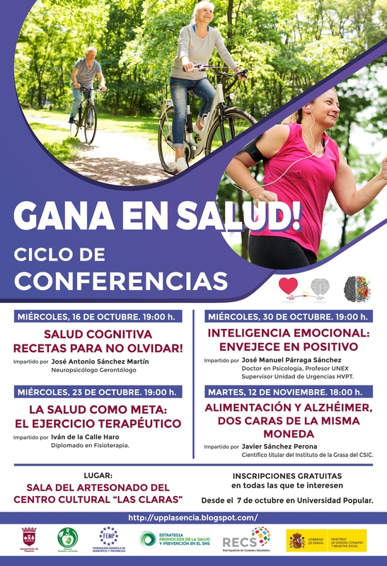 La Concejalía de Salud Pública organiza un Ciclo de Conferencias en la Sala del Artesonado