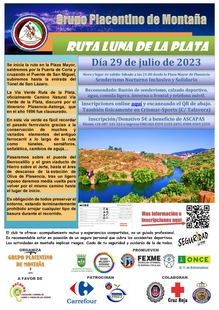 Presentación de la primera ruta solidaria nocturna Luna de la Plata a favor de ASCAPAS