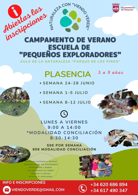 El Campamento Escuela de ‘Pequeños exploradores’ dará a conocer la naturaleza de Plasencia este verano
