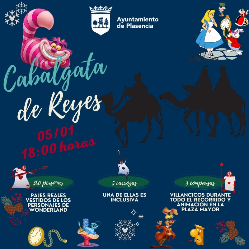300 personas participarán en la Cabalgata de Reyes que se inspirará en Alicia en el País de las Maravillas
