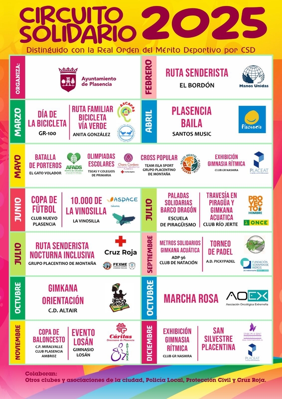 El Circuito Solidario llevará a cabo una veintena de actividades en 2025