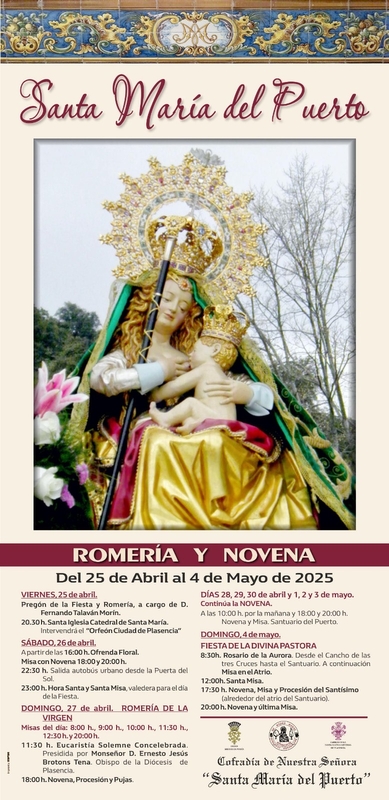Plasencia se prepara para honrar a su patrona en el Día del Puerto con una programación ampliada y un importante dispositivo de seguridad