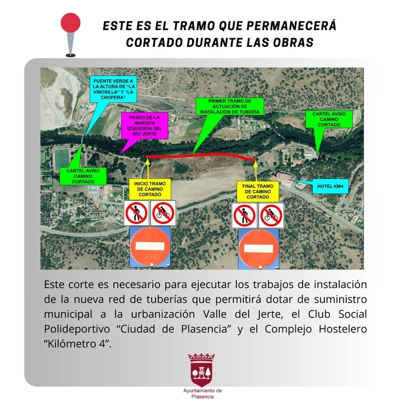 Comienzan las obras de mejora del abastecimiento de agua en la zona del Kilómetro 4 de Plasencia
