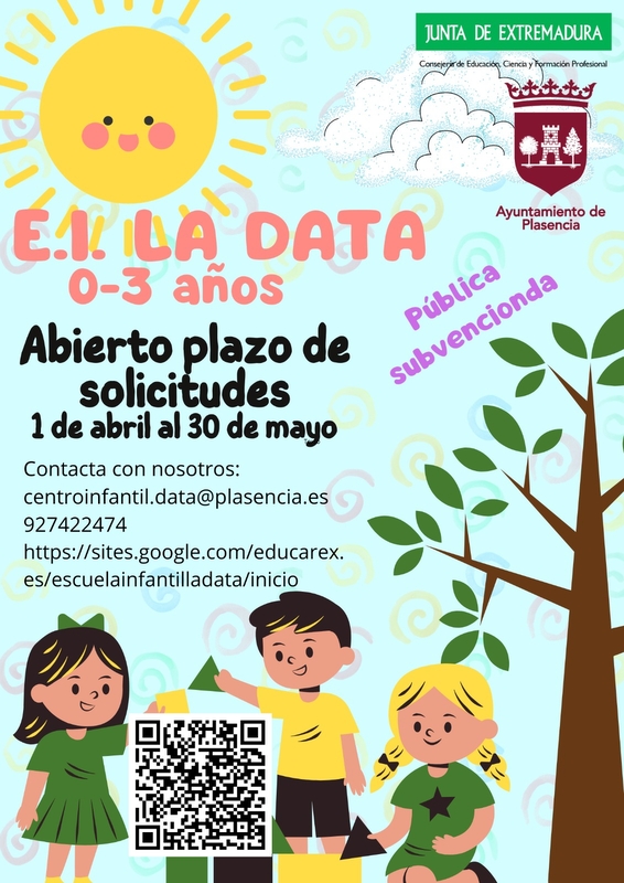 El Ayuntamiento de Plasencia abre el plazo de matriculación para la Escuela Infantil Pública 'La Data'